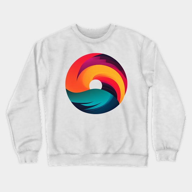 Vibrant Wave Crewneck Sweatshirt by Eclecterie